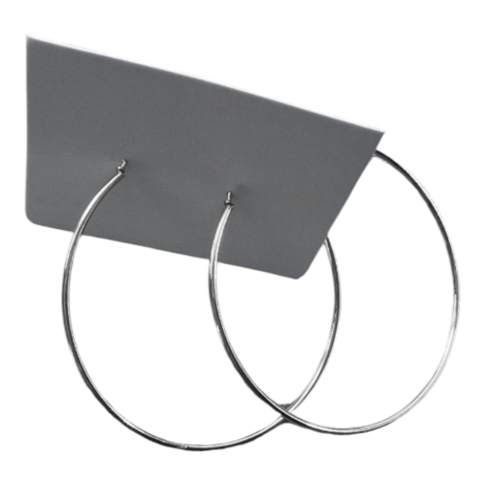 Lightweight Silver Hoop Earrings